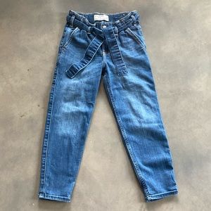 Abercrombie kids high rise mini mom jeans